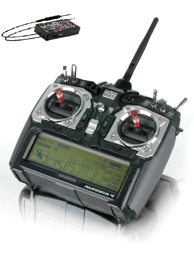 Set radiocomanda Aurora 9 2,4 GHZ + rec OPTIMA 9